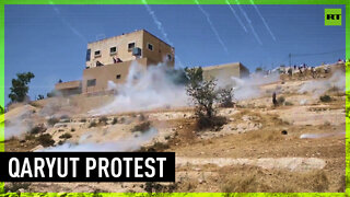 Tear gas fired at protesters in Qaryut