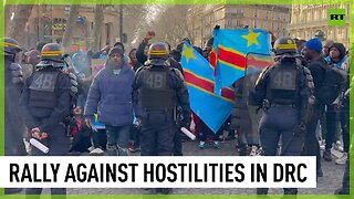 Congolese people protest in Paris against hostilities in DRC