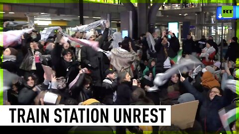 Berlin train station sees scuffles erupt at pro-Palestine protest