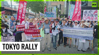 Hundreds denounce Fukushima water release in Tokyo