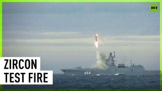 Test firing of a Zircon missile from the Russian frigate Admiral Gorshkov