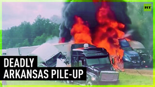 Three killed in a massive pile-up on Arkansas highway