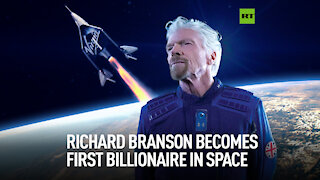 Richard Branson becomes first billionaire in space