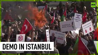 Pro-Palestine protesters rally in Istanbul