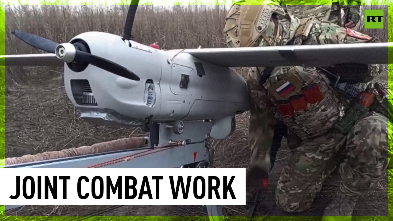 Russia’s Orlan-10 UAV And Msta-B Howitzer Joint Combat Work