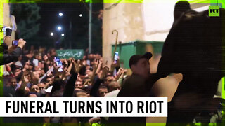 Palestinian funeral procession turns into a riot