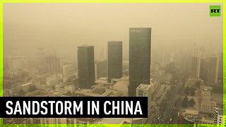 Sandstorm hits Lanzhou city, causes reduced visibility, air pollution