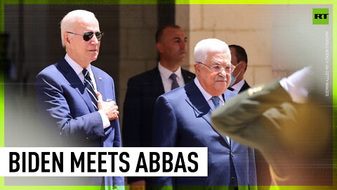Biden arrives for meeting with Mahmoud Abbas