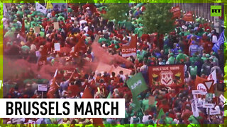 Cost-of-living march | Over 70,000 workers rally in Brussels