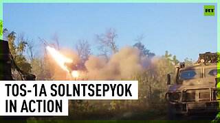 Solntsepyok heavy flamethrower system in combat