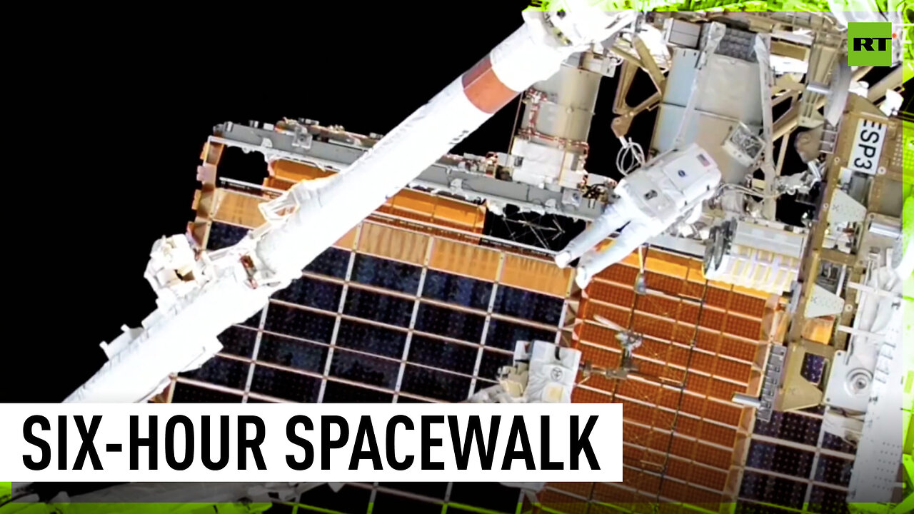 NASA Astronauts Install New Solar Array At International Space Station