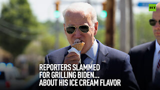 Reporters slammed for grilling Biden... about his ice cream flavor