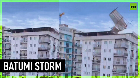 Powerful winds strike Batumi, Georgia