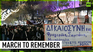 Hundreds march in Thessaloniki in memory of Roma teenager shot by police last year