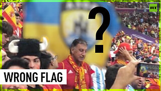 Spanish football fans display Ukrainian Azov neo-Nazi battalion flag at World Cup