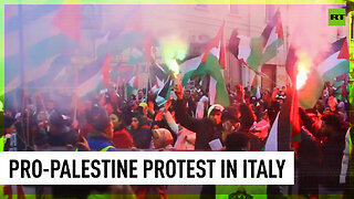 Hundreds march in Milan in support of Palestine