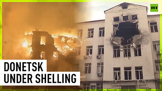 Donetsk city center hit by Ukrainian shelling