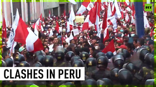 Anti-Castillo protesters clash with police in Lima