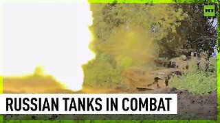 T-80 tank crews fire on Ukrainian military targets