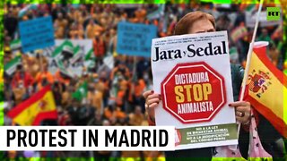 Protest in Madrid against agricultural policies