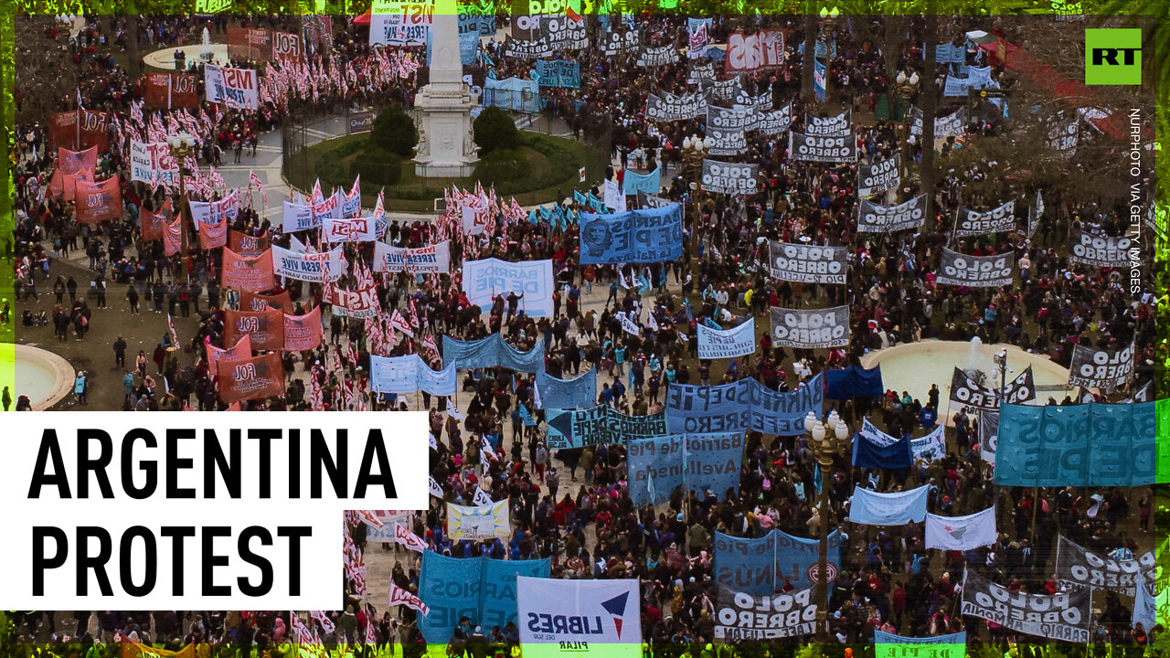 Massive antigovt march in Argentina amid surging living costs & inflation