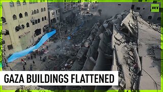 Israeli airstrike flattens buildings in Gaza