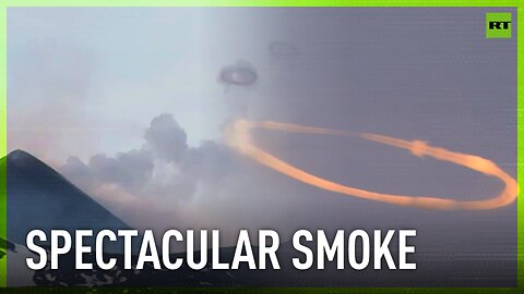 Mount Etna blows smoke rings in rare display