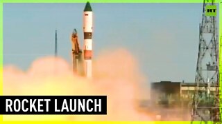 Soyuz-2.1a rocket with Progress 81P spacecraft launches to ISS