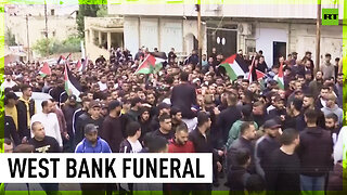 Massive funeral ceremony held for Palestinian killed in Israeli military raid