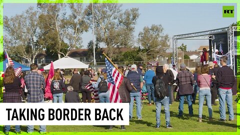 Anti-illegal immigration convoy rally at the US-Mexico border