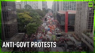 Crowds take to Sao Paulo streets in ant-govt protest