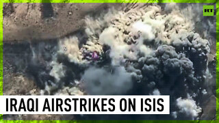Iraqi military conduct airstrikes targeting ISIS