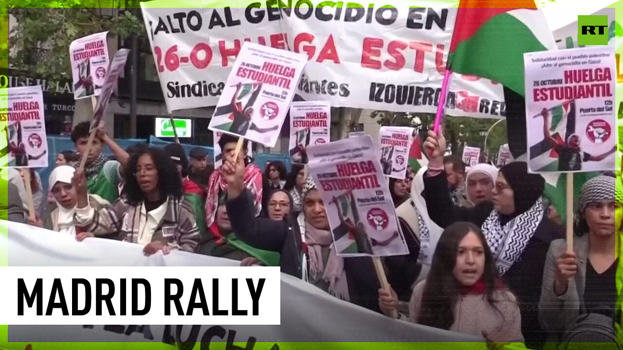 Massive Rally Massive rally held in support of Gaza in Madrid