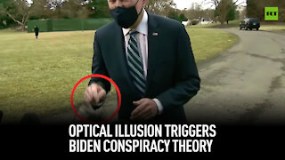 Optical illusion triggers Biden conspiracy theory