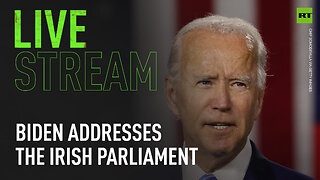 US President Joe Biden addresses the Irish Parliament