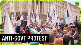 Protesters rally against government in Bulgaria