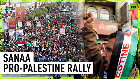 Massive rally in solidarity with Palestine held in Sanaa, Yemen