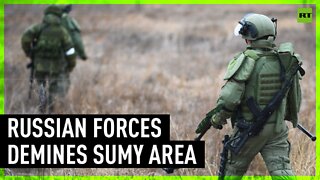 Russian military demines locality in Sumy area