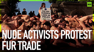 Nude activists protest fur trade