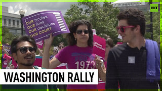 Protesters gather in Washington on anniversary of landmark overturning of Roe v. Wade decision