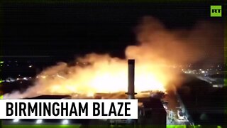 Huge fire breaks out at Birmingham recycling plant