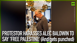 Protestor harasses Alec Baldwin to say ‘Free Palestine’