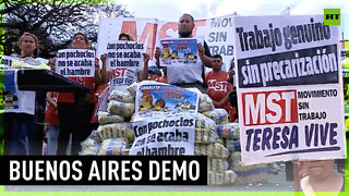 Protesters rally against soaring prices amid economic crisis in Argentina