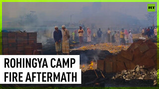 Huge camp blaze leaves thousands of Rohingya refugees without shelter