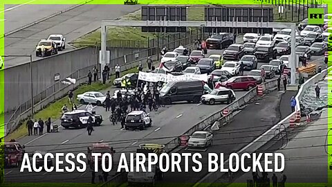 Pro-Palestinian protesters block roads to two major US airports