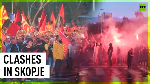 Injuries, arrests & violence: Fierce clashes grip Skopje