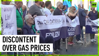 Protesters rally against rising energy costs in Italy