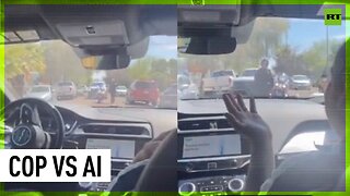 Police officer tries to pull over driverless car