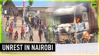 Anti-government protesters scuffle with police in Nairobi