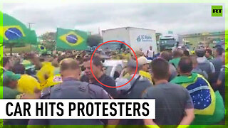 Car plows into crowd of pro-Bolsonaro protesters